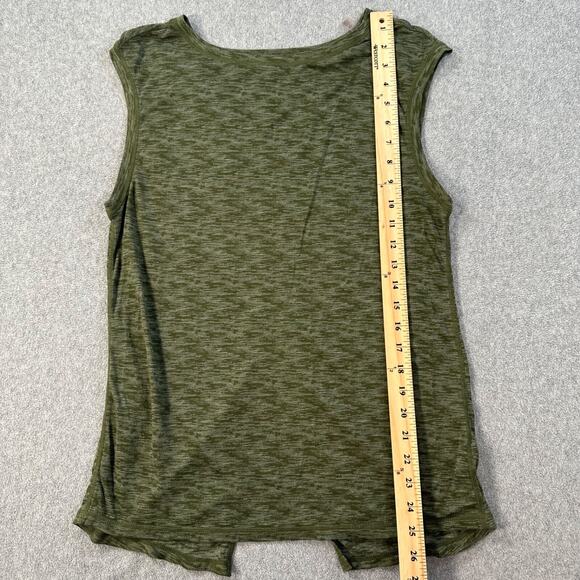Zella Split Back Athletic Tank Women's Medium Heathered Green Active Gym Workout - Picture 2 of 7